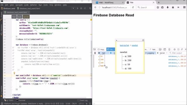 firebase web 7 : database read ( sort data filtering data ) смотреть онлайн