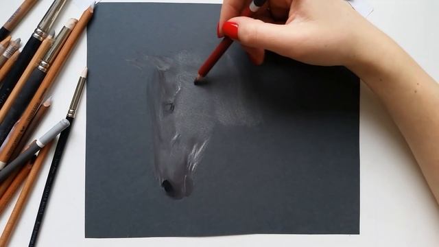 Рисуем лошадь пастелью (часть 3) смотреть онлайн