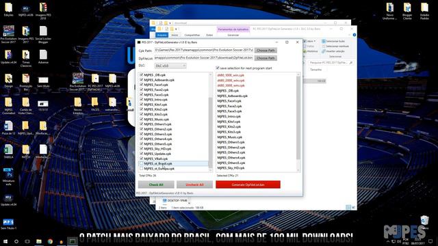 Como ativar qualquer Patch com DpFileList - PES 2017 PC смотреть онлайн