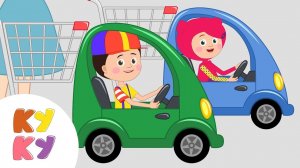 Кукутики - ЗА ПОКУПКАМИ НА МАШИНЕ - Новинка песенка мультик учим цвета