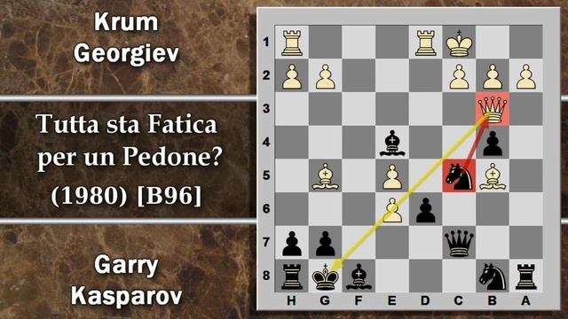 Partite Commentate di Scacchi 253 - Georgiev vs Kasparov -Tutta sta Fatica per un Pedone?-1980[B96] смотреть онлайн