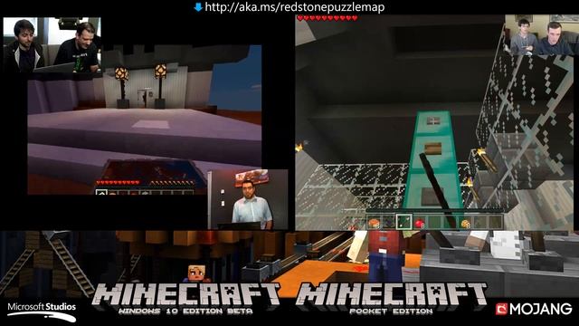 Minecraft PE & Win 10 Redstone Puzzle Map Livestream смотреть онлайн