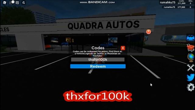 * ALL CODES WORK * Vehicle Legends ROBLOX | 2 JULY 2021 смотреть онлайн