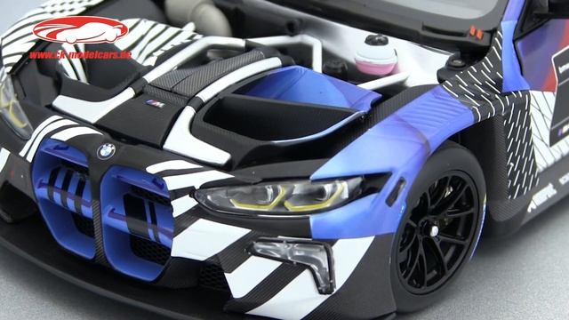 Ck-modelcars-video: BMW M4 GT3 Testcar Version #1  2021 1:18 Minichamps
