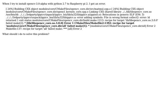 Raspberry Pi: Installing Opencv make error (2 Solutions!!) смотреть онлайн