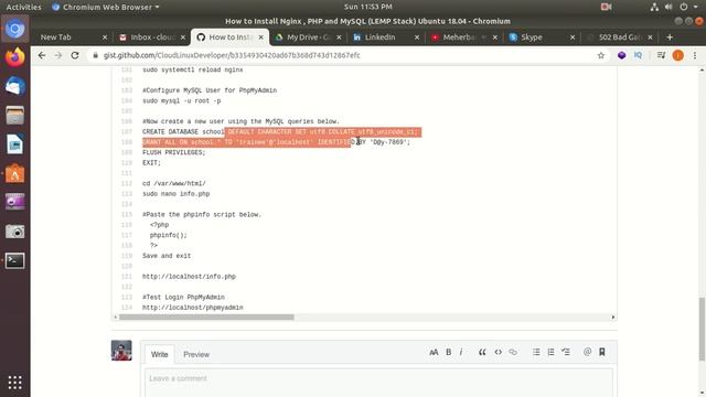 How to Install Nginx , PHP and MySQL (LEMP Stack) Ubuntu. смотреть онлайн