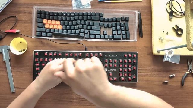 Моддинг клавиатуры A4tech Bloody B820R (red switch) смотреть онлайн