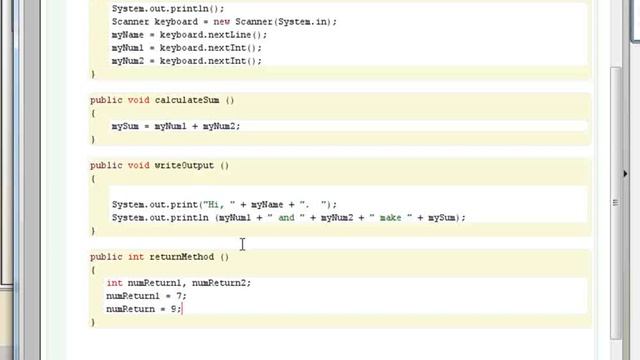 JavaLesson4 1d ReturnValuesMethods смотреть онлайн