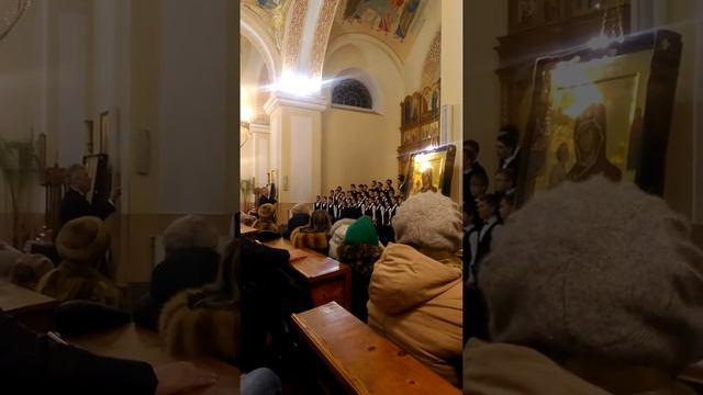 Хор мальчиков в Греко-католическом Успенском Соборе. 9.01.19 смотреть онлайн