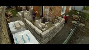 Пристройка к жилому дому Timelapse (Extension to the house)