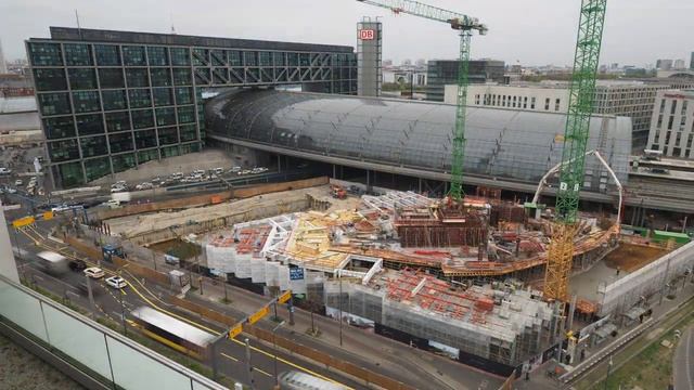 EDGE Grand Central Berlin - Construction Timelapse in 4K смотреть онлайн
