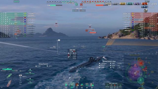 U-69 | close quarters expert | 69k damage | tight battle | World of Warships gameplay | submarine смотреть онлайн
