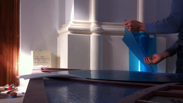 Резка витражного стекла для Самарского костела смотреть онлайн