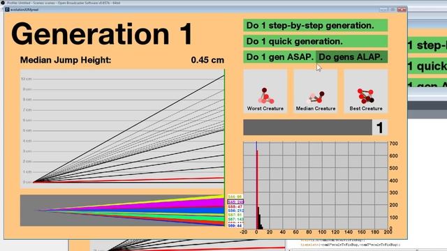Evolution Simulator of Creatures Jumping Vertically смотреть онлайн
