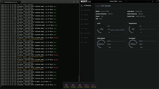 Pool Verus (VRSC) Coin Mining With Single CPU I5 11400F