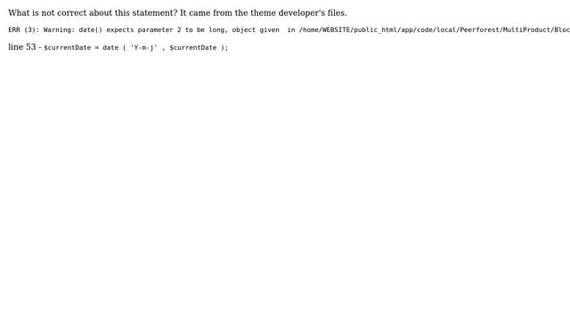 Magento: ERR (3): Warning: date() expects parameter 2 to be long смотреть онлайн