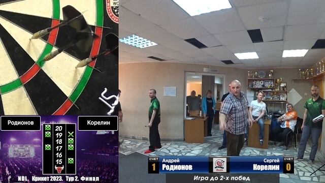 Дартс. NDL. Крикет 2023. Тур 2. Финал. Родионов vs Корелин смотреть онлайн