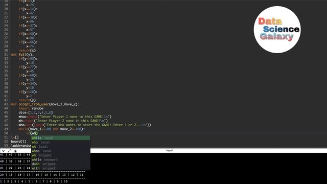 Snake And Ladder Game In Python | Game In Python | Data Science Galaxy смотреть онлайн