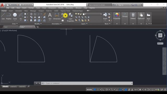 #8 | Arc Command in AutoCAD | Autodesk-AutoCAD | AutoCAD Tutorial Series | смотреть онлайн