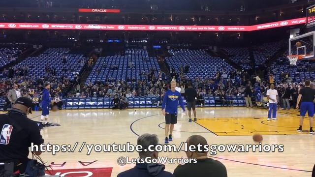 Steph Curry pregame shooting routine including logo shots (no tunnel shots), Oracle Arena смотреть онлайн