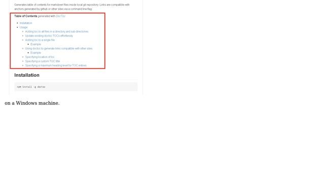 Generate table of contents with links for GitHub markdown with pandoc смотреть онлайн