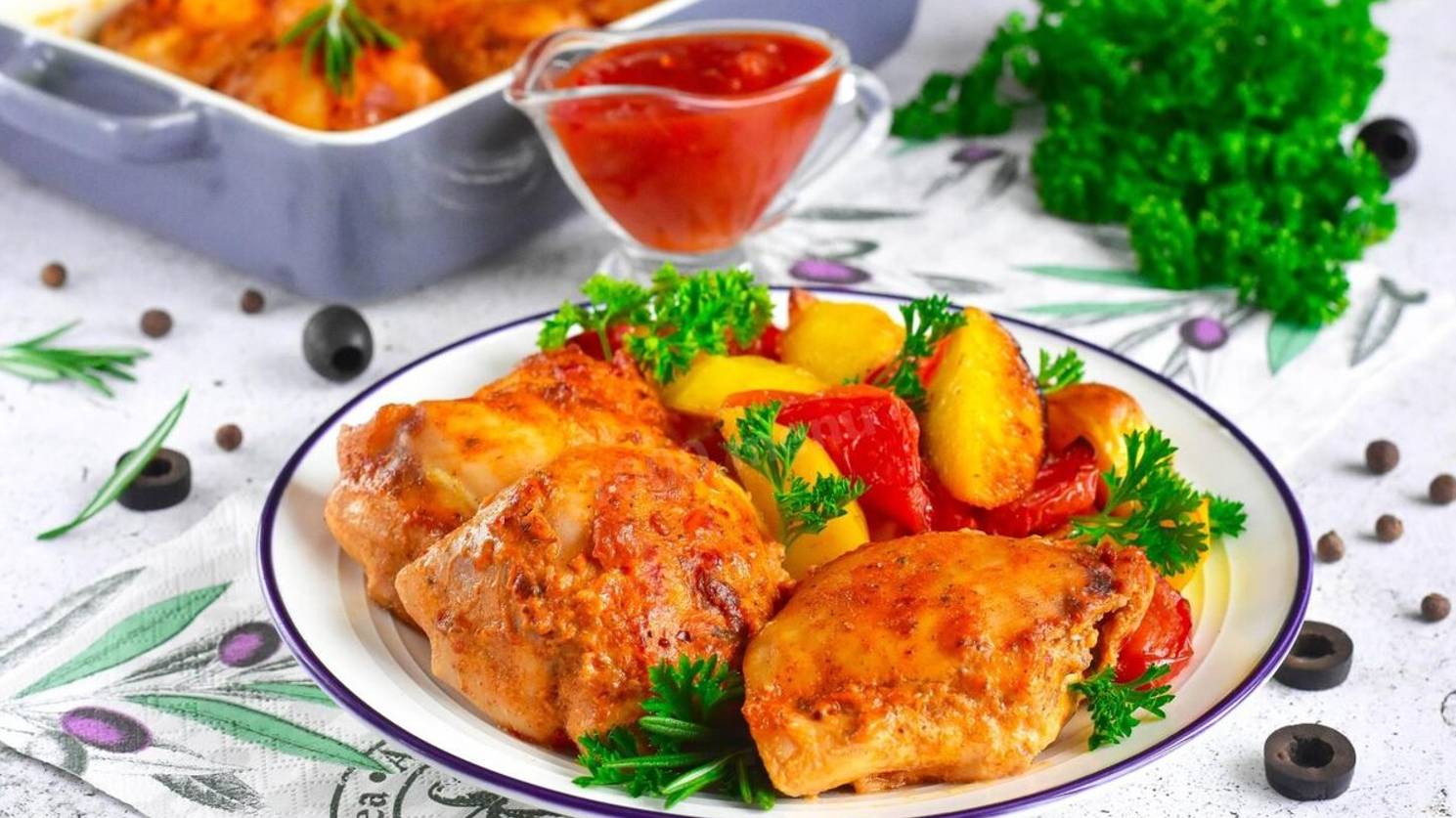 Аппетитный аромат и насыщенный вкус: Острота куриных бедер для всей семьи смотреть онлайн