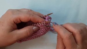 Как сшить иглой открытые петли платочной вязки