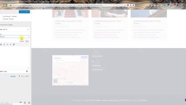 Step 12: Footer Section | Lawyer Landing Page WordPress Theme смотреть онлайн
