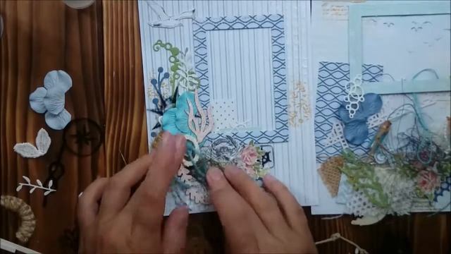 Мастер-класс морской альбом (первый разворот) часть 1 смотреть онлайн