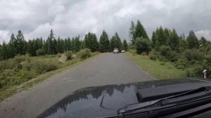 LADA 4x4 Нива. Дорога на перевал Кату-Ярык.  Вид с горы на долину Чулышмана