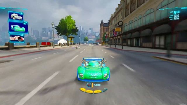 Cars 2 The Video Game | Carla Veloso - Battle Race (Machine Guns) | Buckingham Sprint 9 Laps