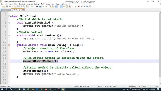 Static and Non-Static Methods смотреть онлайн