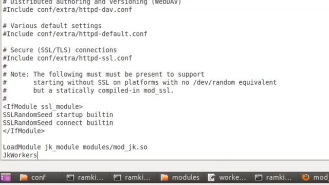 Virtual Host + Apache httpd server + Tomcat + mod_jk connector смотреть онлайн