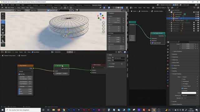 Geometry Nodes - Lonely Island Blender Tutorial смотреть онлайн