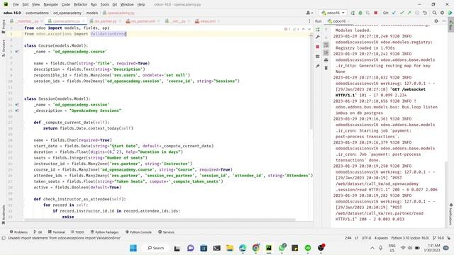 How to add Python Constrains in Odoo 16 | Odoo 16 Technical course смотреть онлайн