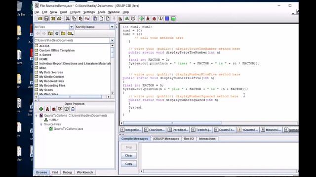 TCH321 Java 1 Unit 3 exercise 4 смотреть онлайн