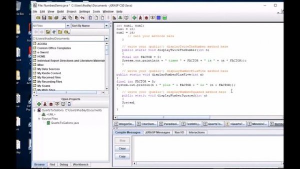 TCH321 Java 1 Unit 3 exercise 4