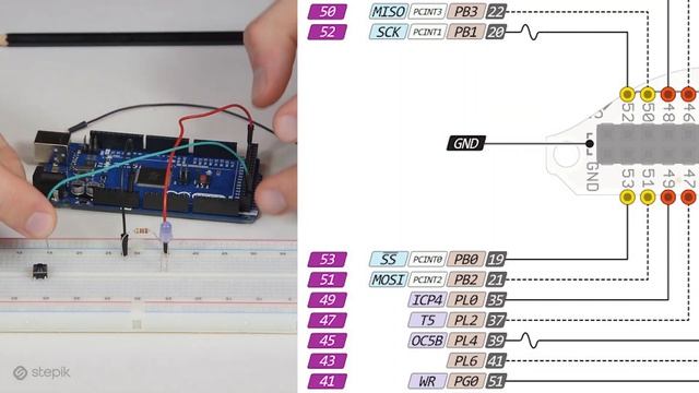 Подключаем кнопку к AVR-микроконтроллеру смотреть онлайн