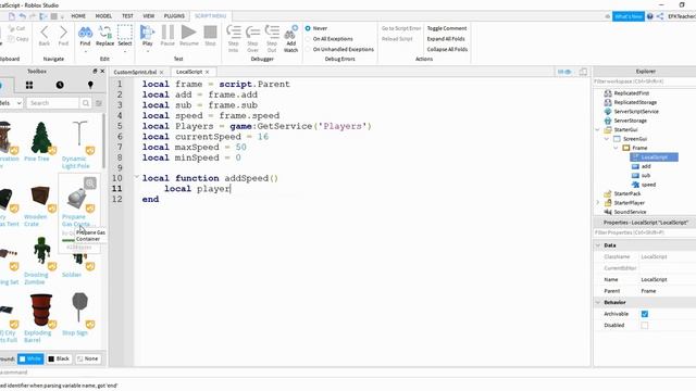 Roblox Studio Tutorial: Custom Sprint Button смотреть онлайн