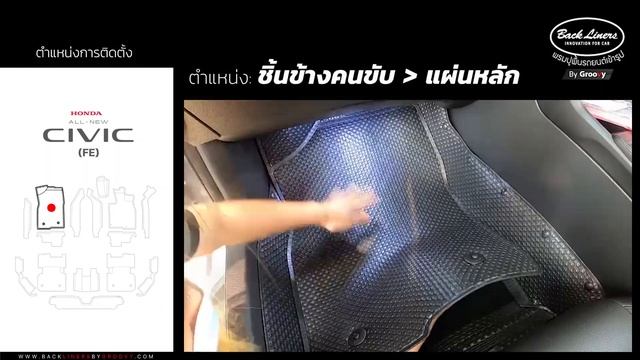รีวิวการติดตั้งพรมรถยนต์ - Honda Civic FE (2021~) | Back Liners смотреть онлайн