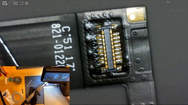 Macbook Air M1 A2337 liquid damage repair - display backlight connector repair смотреть онлайн