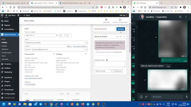 WooCommerce WordPress + WhatsApp via WebHook смотреть онлайн