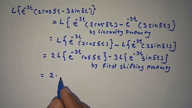 L {e^-3t(2 cos 5t - 3 sin 5t)} example | Laplace transform | engineering mathematics | lecture - 16 смотреть онлайн
