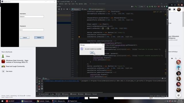 JAVA GUI LOG IN FORM AND REGISTER FORM USING JAVA SWING смотреть онлайн