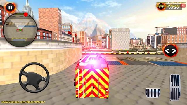 NY City FireFighter Adventure 3D - Rescue Mission Ambulance Drive - Best Android GamePlay смотреть онлайн