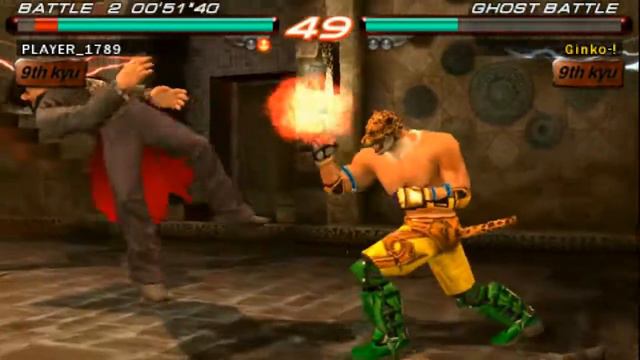 Tekken 6 (PSP) : Ghost Battle | Part 3 - Jin Kazama | 4 Battles (HD/720p) 60fps смотреть онлайн