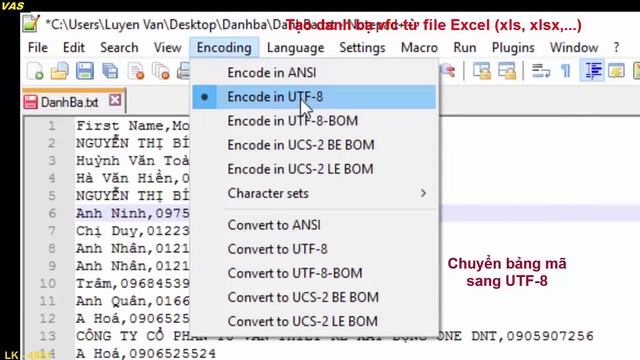 Convert Excel (xls, Xlsx,...) To Vcard (VCF) For Smart Phone (2019)