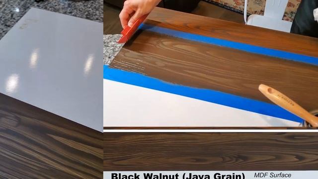 Retique It Wood'n Stain, Graining Java Over Two Coats of Black Walnut. Real Wood Finish over MDF! смотреть онлайн