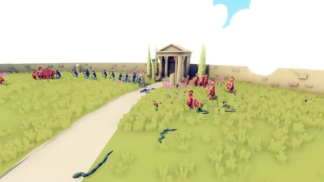 TOTALLY ACCURATE BATTLE SIMULATOR - Gods Vs Beasts Vs Humans - Ancient 2 Map TABS Gameplay смотреть онлайн