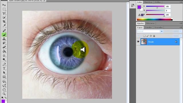 como cambiar el color de los ojos con photoshop cs5 extended (excelentemente bien explicado).HD смотреть онлайн